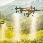 Drone crop spraying